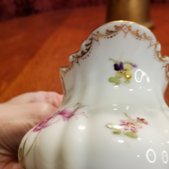 Dresden Creamer Richard Klemm Germany floral Bailey Banks Biddle - Picture 8 of 13